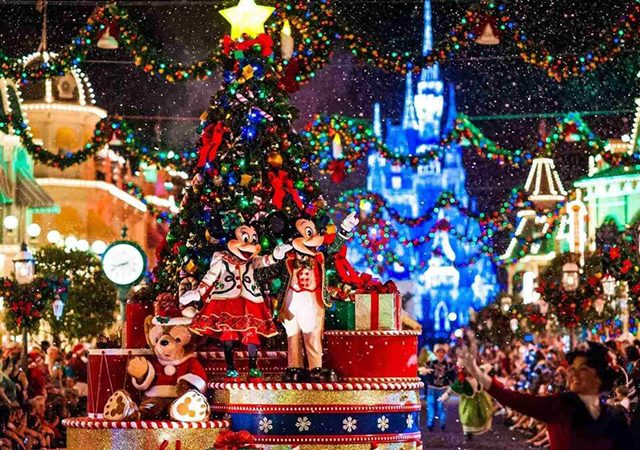 Navidad en los parques de Disney Orlando en diciembre