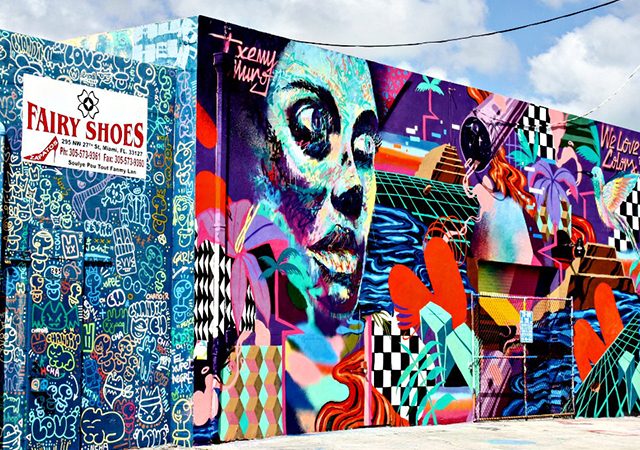 El barrio artístico de Wynwood Wall en Miami